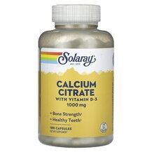 Calcium Citrate with Vitamin D-3 1000 mg Кальций Solaray