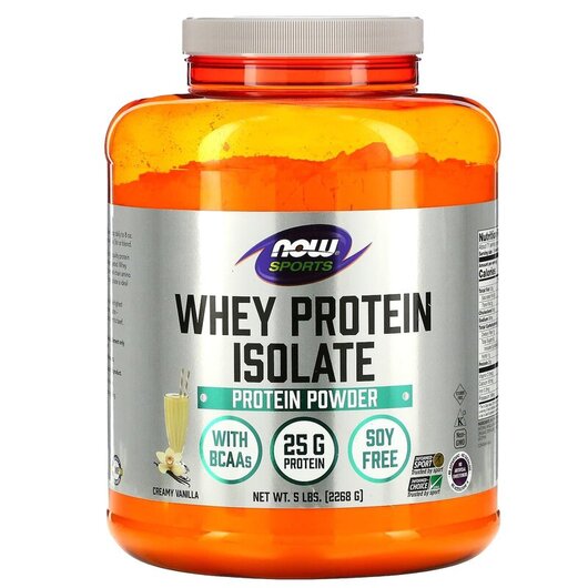 Основне фото товару Sports Whey Protein Isolate Creamy Vanilla . Основне фото товару Sports Whey Protein Isolate Creamy Vanilla ., Протеїн, 2268 г