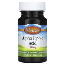 Альфа-ліпоєва Alpha Lipoic Acid 300 mg Carlson 30 таблеток