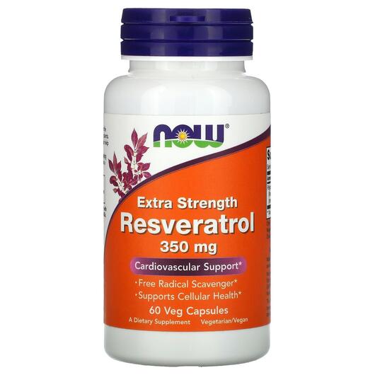 Основное фото товара Extra Strength Resveratrol 350 mg Основное фото товара Ресвератрол 350 мг, Extra Strength Resveratrol 350 mg, 60 капсул