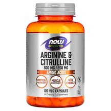 Sports Arginine & Citrulline Аргинин и цитруллин NOW Foods