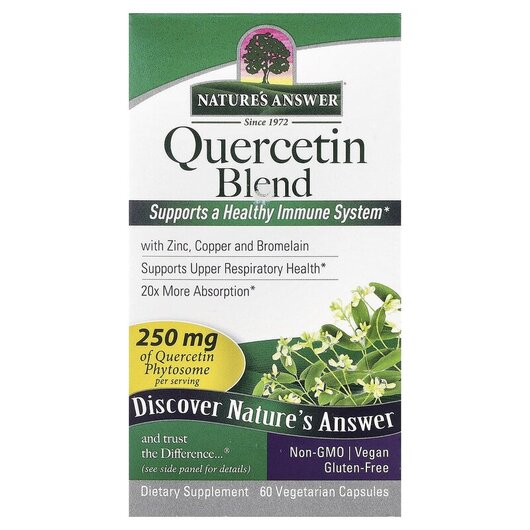 Основне фото товару Quercetin Blend 250 mg Основне фото товару Quercetin Blend 250 mg, Кверцетин Бленд 250 мг, 60 капсул