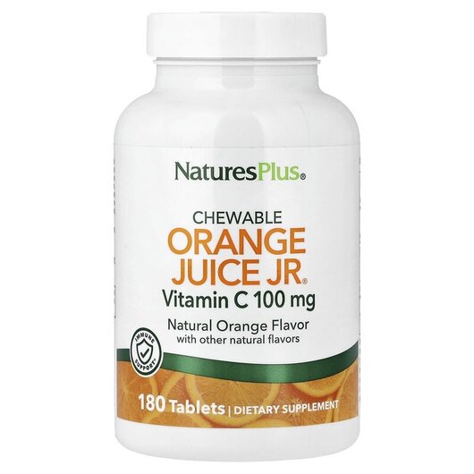 Основное фото товара Витамин C, Orange Juice Jr. Vitamin C Supplement 100 mg, 180 табл