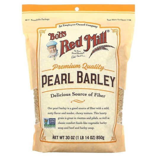Основное фото товара Pearl Barley Основное фото товара Bob's Red Mill, Ячмень, Pearl Barley, 850 г