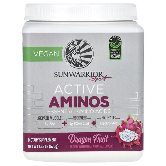 Основное фото товара Sport Active Aminos Dragon Fruit Основное фото товара Sunwarrior, Питахайя, Sport Active Aminos Dragon Fruit, 570 г