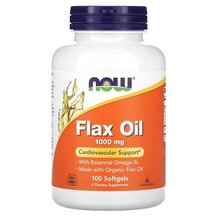 Flax Oil 1000 mg Льняное Масло NOW Foods 100 капсул