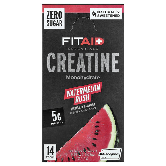 Основне фото товару Essentials Creatine Monohydrate Watermelon Rush 14, Креатин, 6.2 