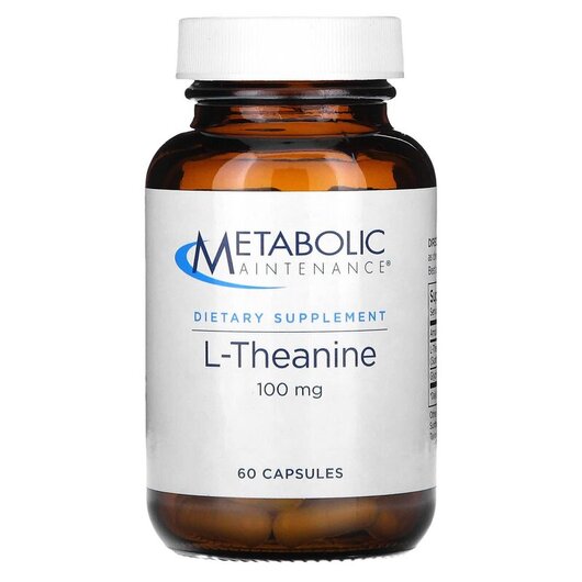Основное фото товара Metabolic Maintenance, L-Теанин, L-Theanine 100 mg, 60 капсул