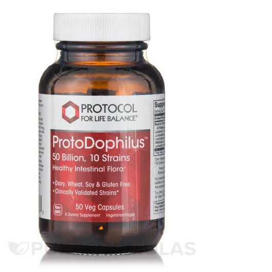 Основне фото товару ProtoDophilus 50 Billion / 10 Strains Основне фото товару ProtoDophilus 50 Billion / 10 Strains, Пробіотики, 50 капсул