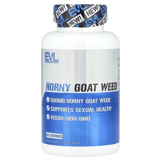 Основное фото товара Horny Goat Weed 500 mg Основное фото товара EVLution Nutrition, Горянка, Horny Goat Weed 500 mg, 60 капсул
