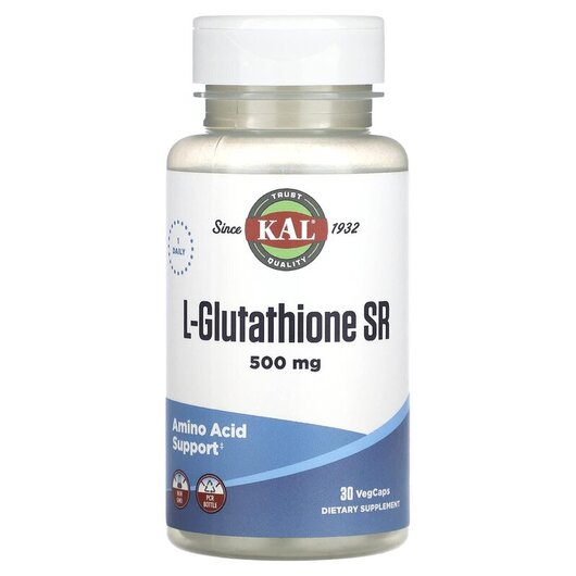 Основное фото товара L-Glutathione SR 500 mg Основное фото товара KAL, L-Глутатион, L-Glutathione SR 500 mg, 30 капсул