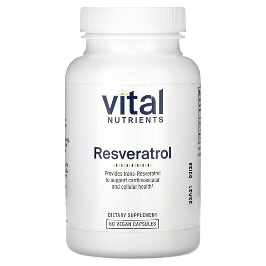 Основное фото товара Ресвератрол, Resveratrol Ultra High Potency 500 mg, 60 капсул