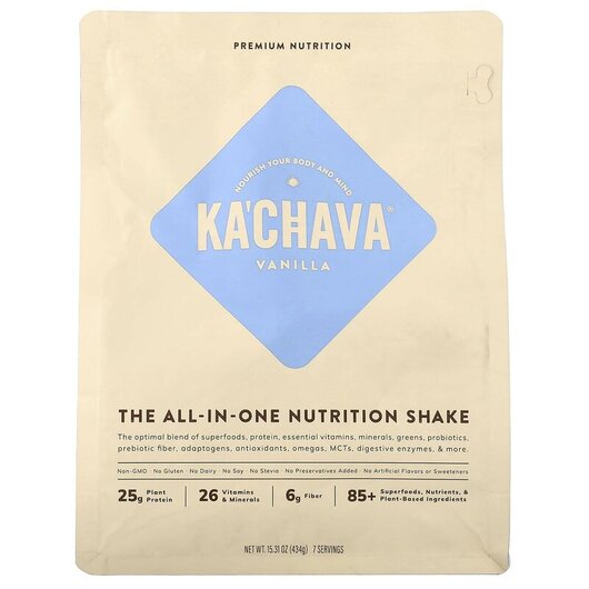 Основное фото товара KaChava, Заменитель еды, The All-In-One Nutrition Shake Vanilla, 