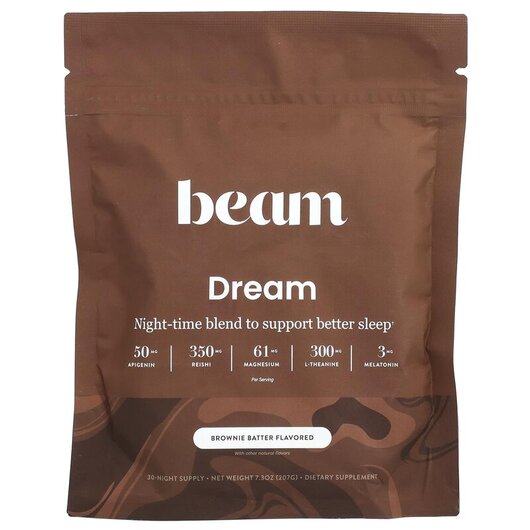 Основное фото товара Dream Brownie Batter Основное фото товара Beam, Поддержка сна, Dream Brownie Batter, 207 г