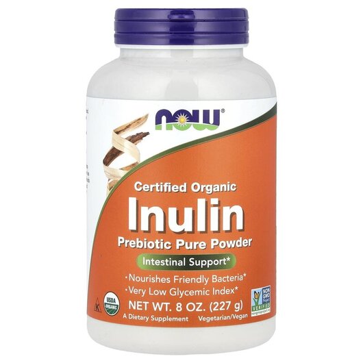 Основне фото товару Certified Organic Inulin Prebiotic Pure Powder Основне фото товару NOW Foods, Inulin Prebiotic Pure Powder, FOS Інулін в порошоку, 2