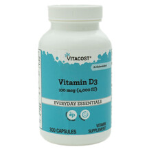 Vitamin D3 as Cholecalciferol 100 mcg 4000 IU Витамин D3
