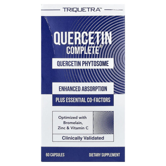 Основне фото товару Quercetin Complete Основне фото товару Quercetin Complete, Кверцетин та Бромелайн, 60 капсул