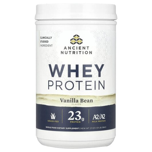 Основне фото товару Whey Protein Vanilla Bean Основне фото товару Ancient Nutrition, Whey Protein Vanilla Bean, Протеїн, 594 г
