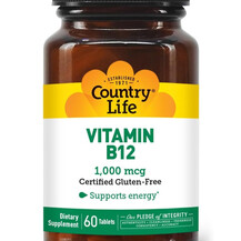 Vitamin B12 Витамин B12 Кобаламин Country Life 60 таблеток