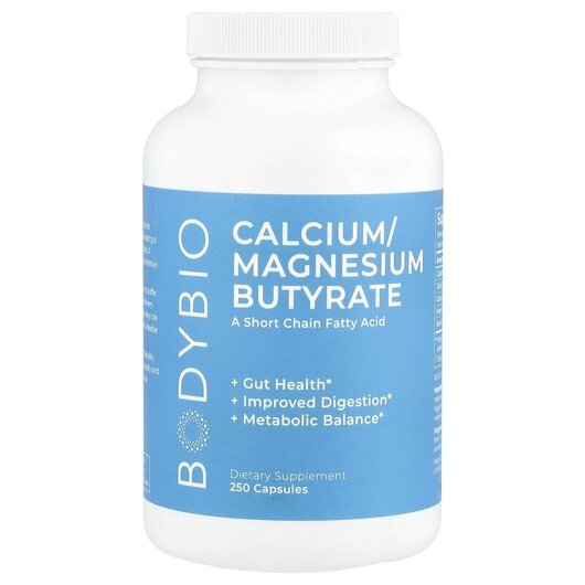 Основне фото товару Calcium Magnesium Butyrate, Бутират кальцію магнію, 250 капсул