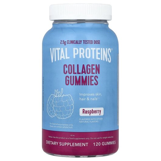 Основное фото товара Collagen Gummies Raspberry Основное фото товара Vital Proteins, Коллаген, Collagen Gummies Raspberry, 120 таблето