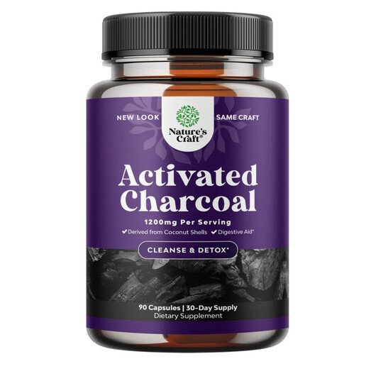 Основне фото товару Activated Charcoal Основне фото товару Nature's Craft, Activated Charcoal, Активоване вугілля, 90 к