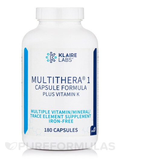 Основное фото товара MultiThera1 Capsule Formula Plus Vitamin K Iron, Мультивитамины, 