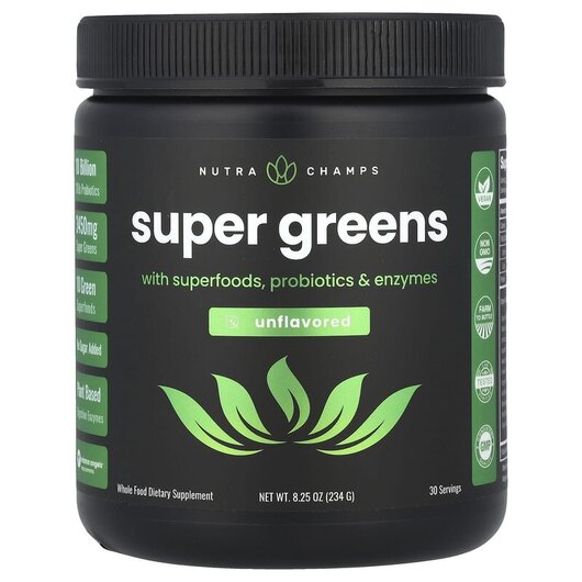 Основное фото товара Super Greens With Superfoods Probiotics & Enzymes Unflavored Основное фото товара Super Greens With Superfoods Probiotics & Enzymes Unflavored,