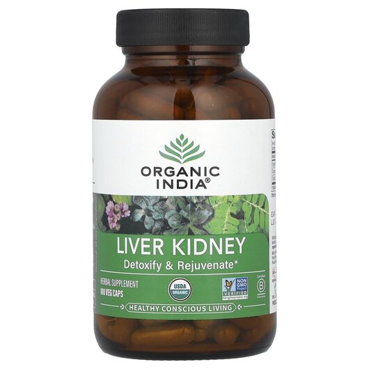 Основное фото товара Liver Kidney Основное фото товара Organic India, Поддержка почек, Liver Kidney, 180 капсул