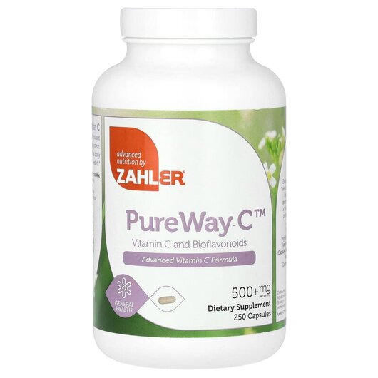Основное фото товара Zahler, Витамин C, PureWay-C 500 mg, 250 капсул