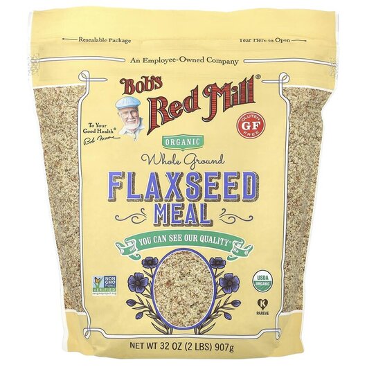 Основное фото товара Bob's Red Mill, Семена льна, Organic Flaxseed Meal Whole Gro