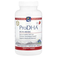 ProDHA 500 ДГА 500 мг Клубника Nordic Naturals 120 капсул