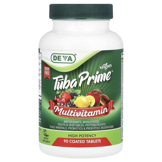Основне фото товару Tuba Prime Vegan Multivitamin Iron Free High Potency Основне фото товару Tuba Prime Vegan Multivitamin Iron, Веганські Мультивітаміни, 90