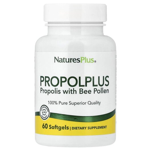 Основное фото товара Propolplus Propolis w/Bee Pollen Основное фото товара Пчелиная пыльца, Propolplus Propolis w/Bee Pollen 60, 60 капсул