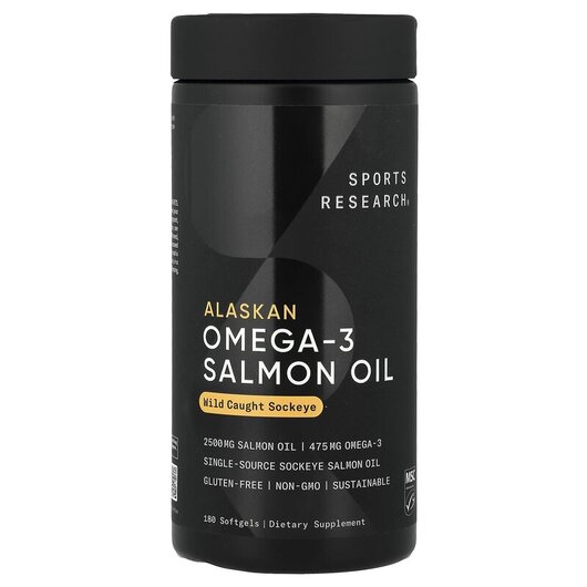Основное фото товара Масло дикого лосося, Alaskan Omega-3 Salmon Oil, 180 капсул