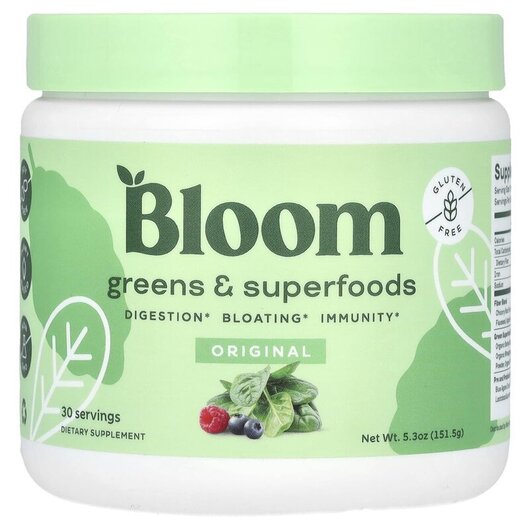 Основное фото товара Bloom, Суперфуд, Greens & Superfoods Original, 151.5 г