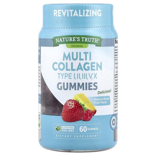 Основное фото товара Коллаген, Multi Collagen Gummies Natural Mixed Fruit, 60 таблеток