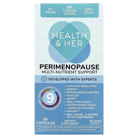 Основне фото товару Perimenopause Multi-Nutrient Support Основне фото товару Perimenopause Multi-Nutrient Support, Підтримка менопаузи, 60 кап