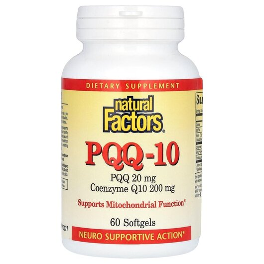 Основне фото товару PQQ-10 PQQ 20 mg CoQ10 200 mg Основне фото товару PQQ-10 PQQ 20 mg CoQ10 200 mg, Коензим CoQ10, 60 капсул
