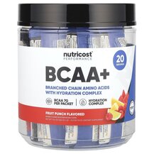 БЦАА Performance BCAA+ Fruit Punch Nutricost 20 шт