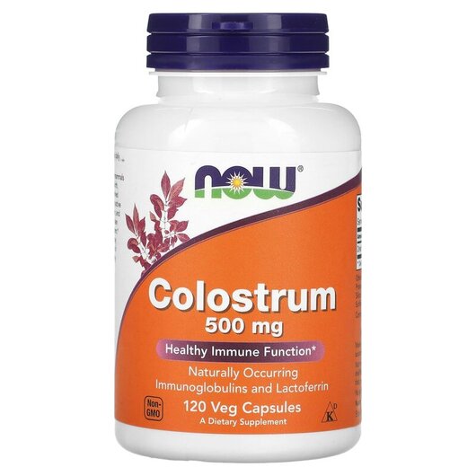 Основное фото товара Colostrum 500 mg Основное фото товара NOW Foods, Колострум 500 мг, Colostrum 500 mg, 120 капсул