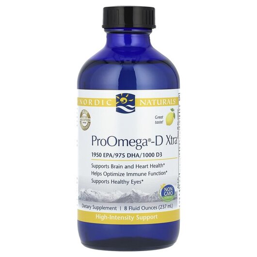 Основное фото товара Nordic Naturals, Омега 3, ProOmega-D Xtra Lemon, 237 мл