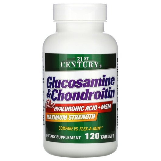 Основное фото товара Glucosamine & Chondroitin Plus Hyaluronic Acid + MSM Основное фото товара Глюкозамин хондроитин МСМ, Glucosamine & Chondroitin, 120 таб