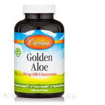 Golden Aloe 100 mg Алоэ вера Carlson 180 капсул