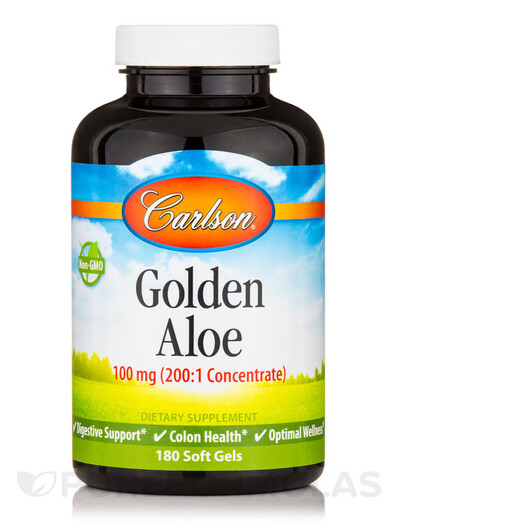 Основное фото товара Carlson, Алоэ вера, Golden Aloe 100 mg, 180 капсул