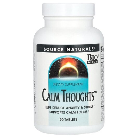 Основное фото товара Source Naturals, Спокойные мысли, Calm Thoughts 90, 90 таблеток