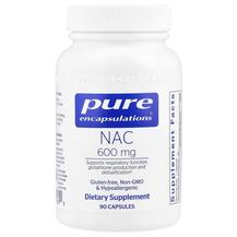 NAC 600 mg N-ацетилцистеин Pure Encapsulations 90 капсул