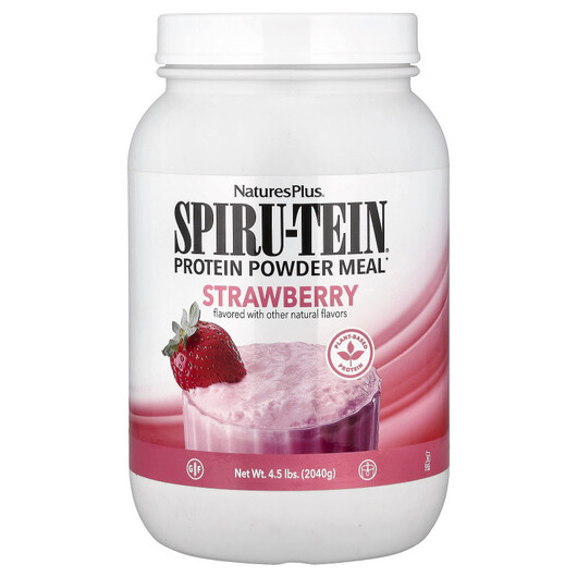Основне фото товару Spiru-Tein Protein Powder Meal Strawberry, Протеїн, 2040 г