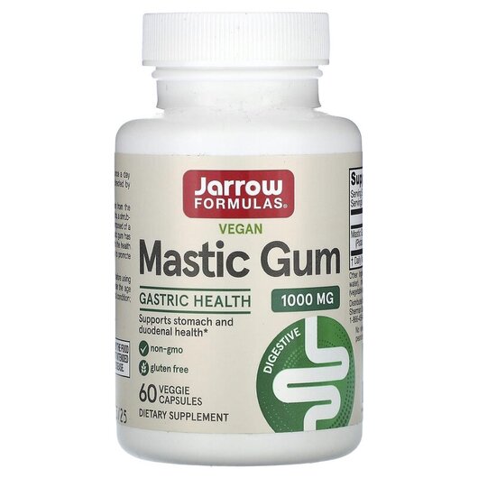 Основне фото товару Jarrow Formulas, Mastic Gum, Мастикова смола, 60 капсул