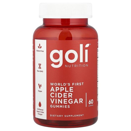 Основне фото товару Goli Nutrition, Apple Cider Vinegar, Жувальні цукерки, 60 штук